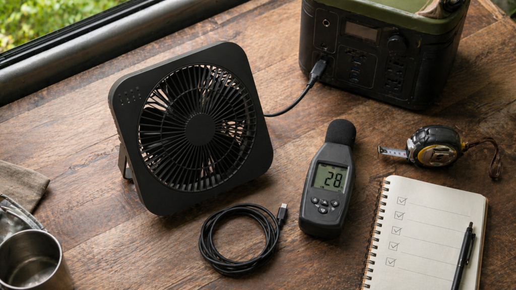 車中泊向け卓上扇風機選びで重視したい5つのポイント