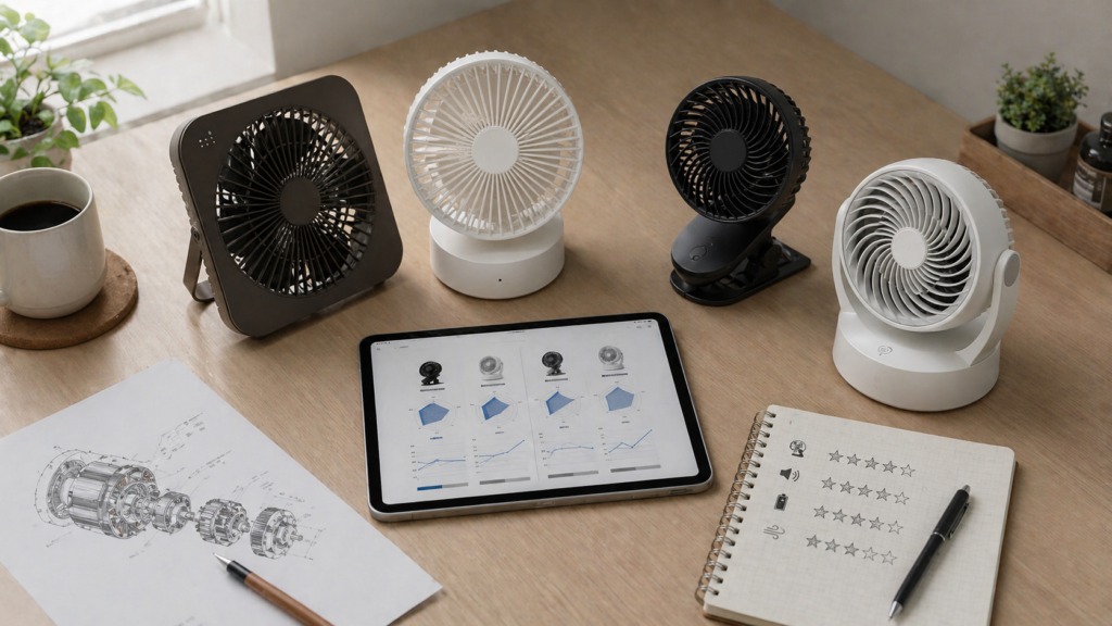 車中泊向け卓上扇風機の各タイプを詳細評価
