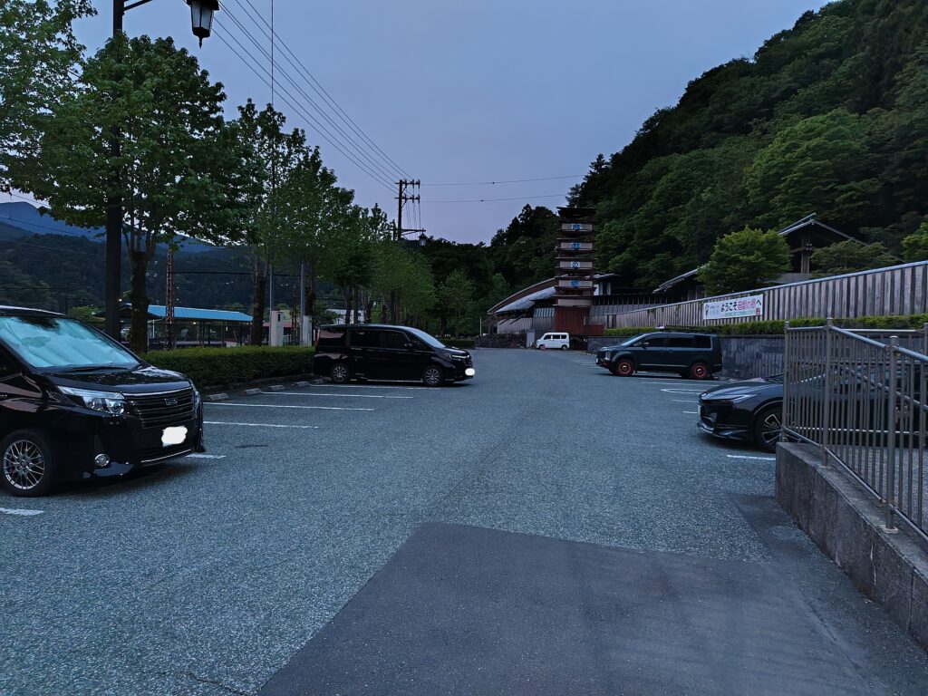 道の駅 奥大井音戯の郷の駐車場の様子
