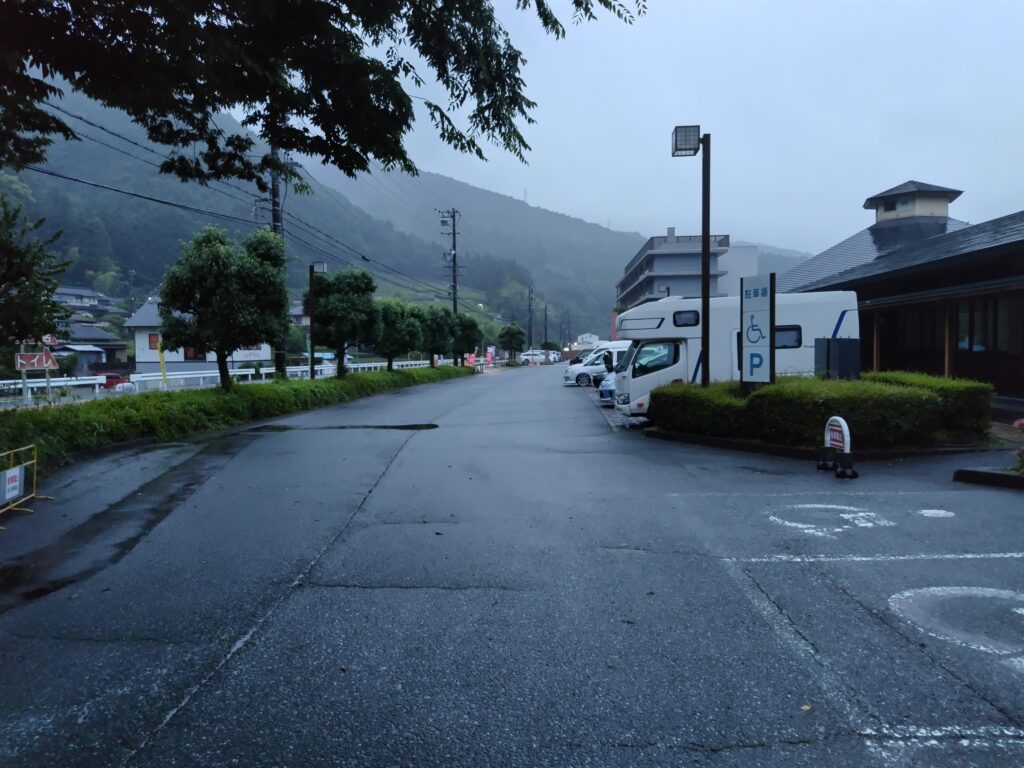道の駅 川根温泉の駐車場の様子