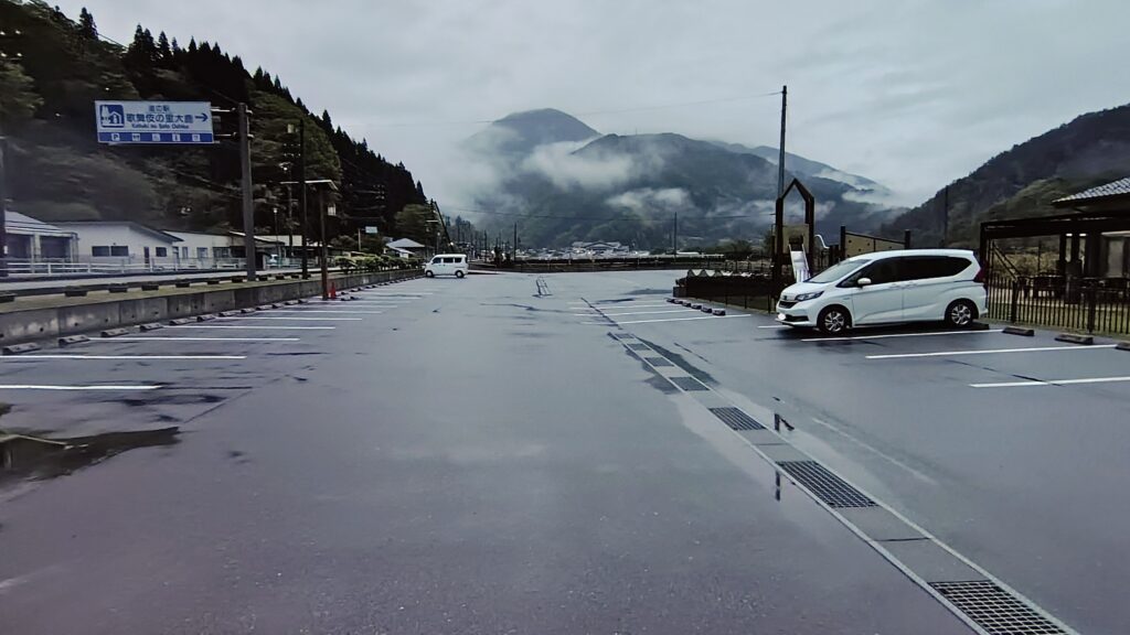 道の駅 歌舞伎の里大鹿の駐車場の様子