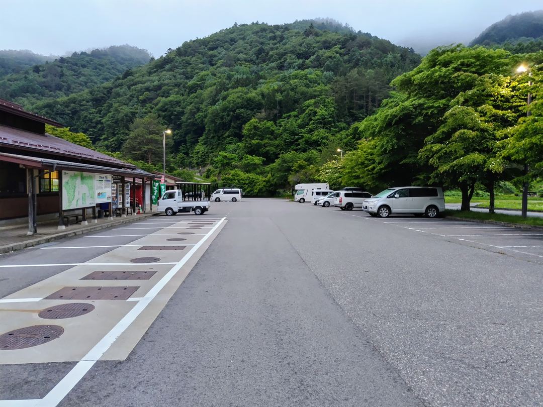 道の駅 三岳の駐車場