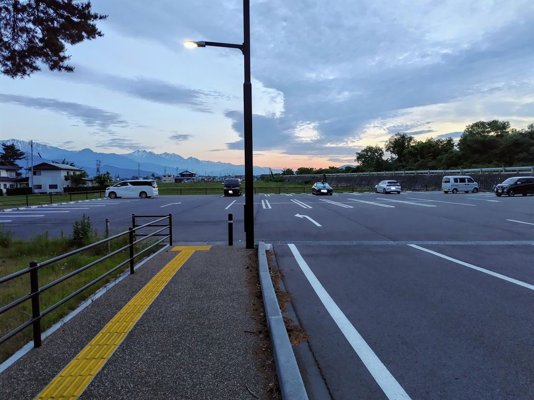 道の駅 安曇野松川 北側P1駐車場