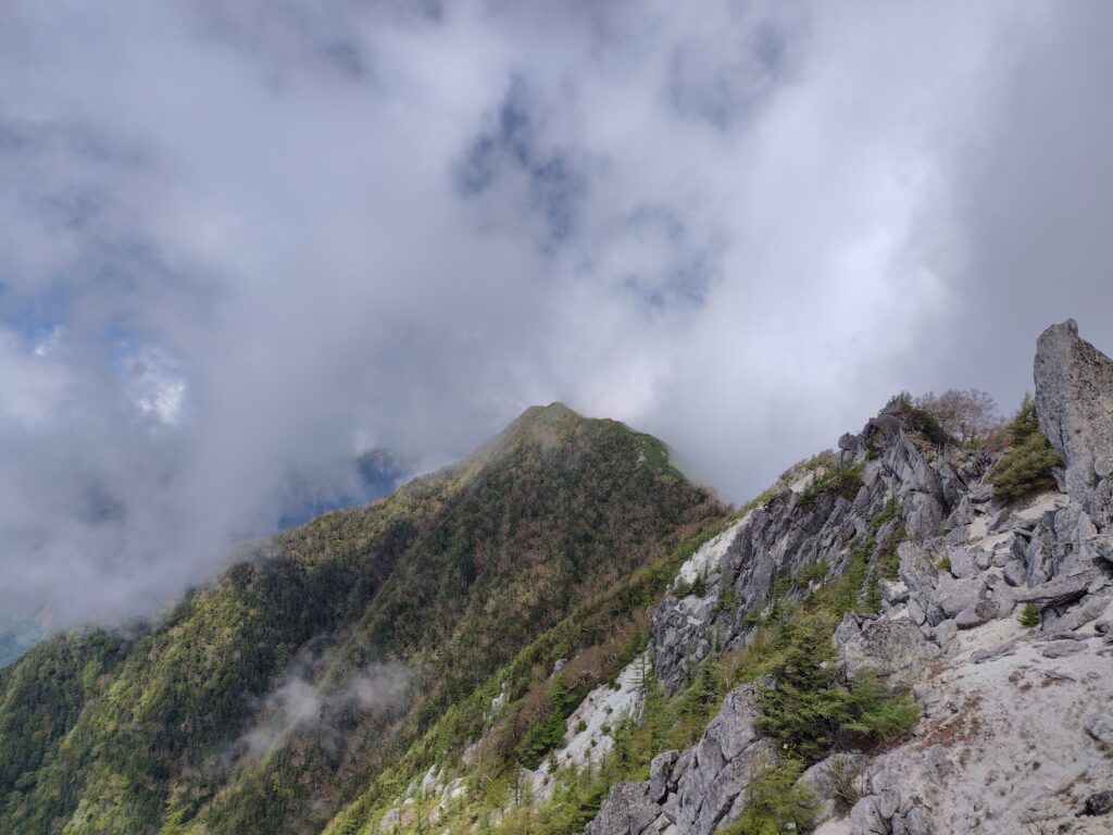 赤抜沢ノ頭からこれから向かう高嶺