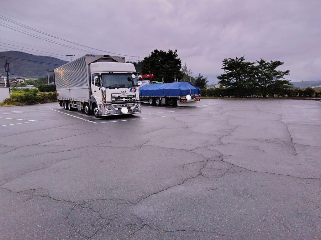 道の駅 さかきたの大型車駐車場
