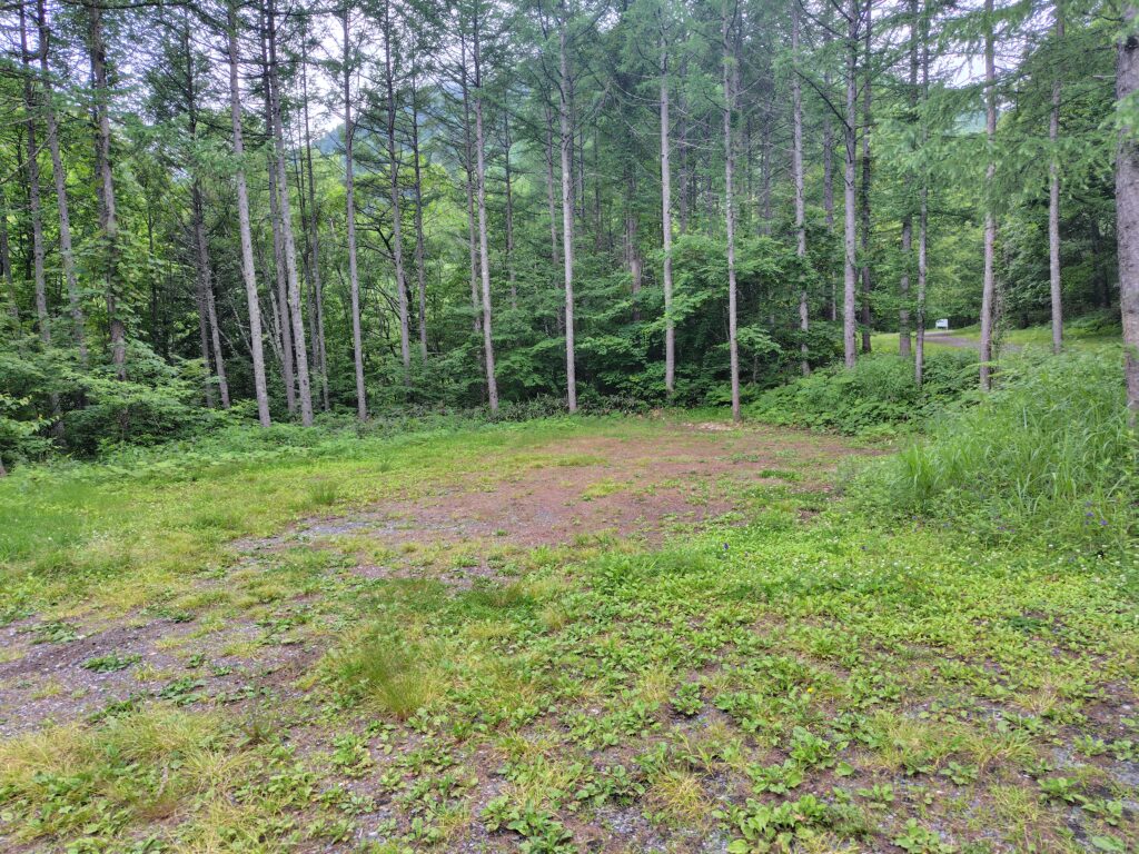 三股登山口 第2駐車場（森の広場）の様子
