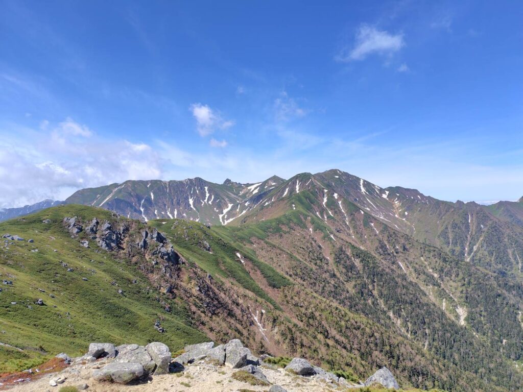 将棊頭山から望む木曽駒ヶ岳