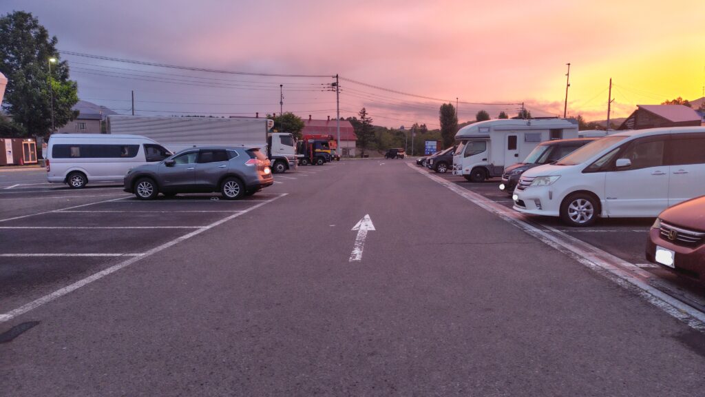 道の駅 ニセコビュープラザの普通車駐車場