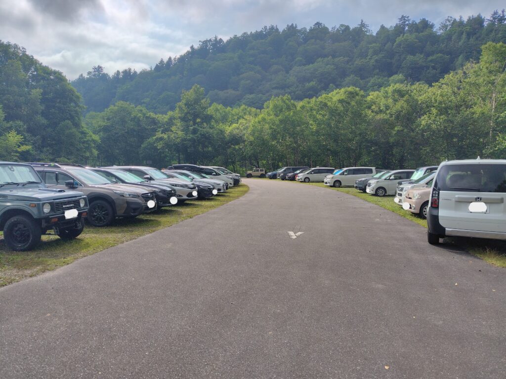 折立駐車場のメイン駐車場