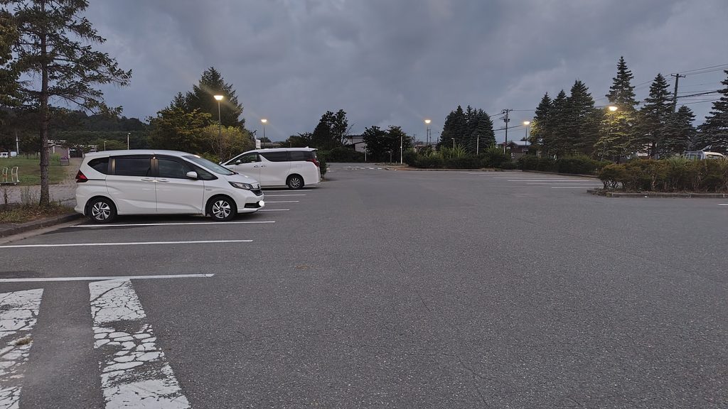 道の駅 しょうわのトイレ付近の駐車場