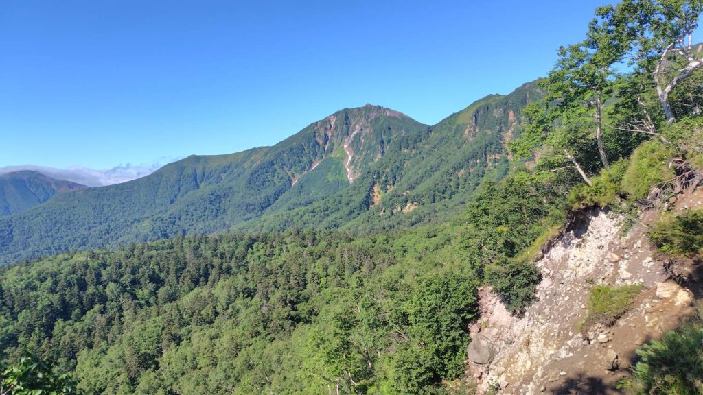 展望地点から見たニペソツ山