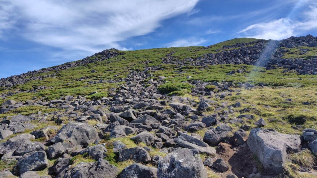 オプタテシケ山への最後の登り返し