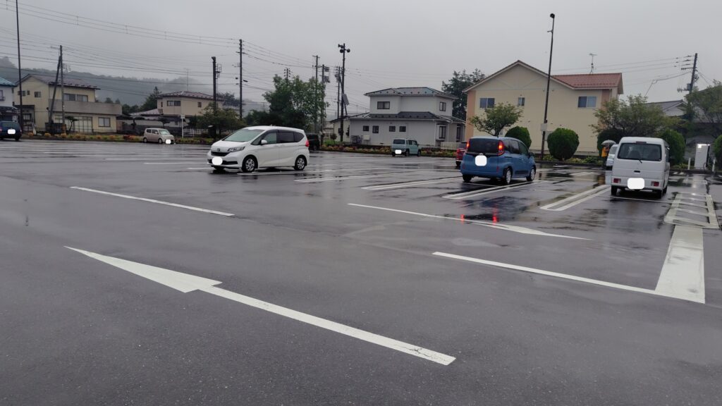 あ・ら・伊達な道の駅のメイン駐車場のトイレ前の区画