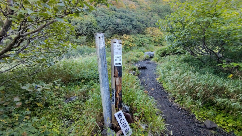 賽ノ河原付近の登山道