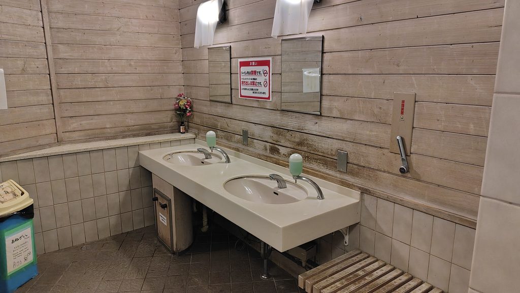道の駅 細入のトイレ内の洗面台