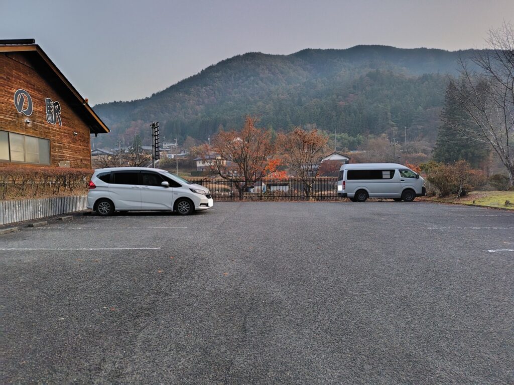 道の駅 五木のやかた・かわうえのトイレ横の駐車場