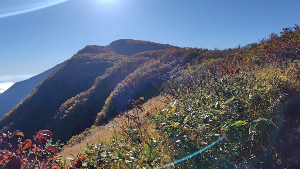 稜線から見た青雲岳